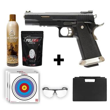We Hi-Capa 5.1 T-Rex + Green Gas + 0.20gr BB + Taşıma Çantası + Balistik Gözlük