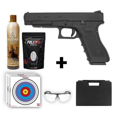 We Glock 34 Gen3 + Green Gas + 0.20gr BB + Taşıma Çantası + Balistik Gözlük